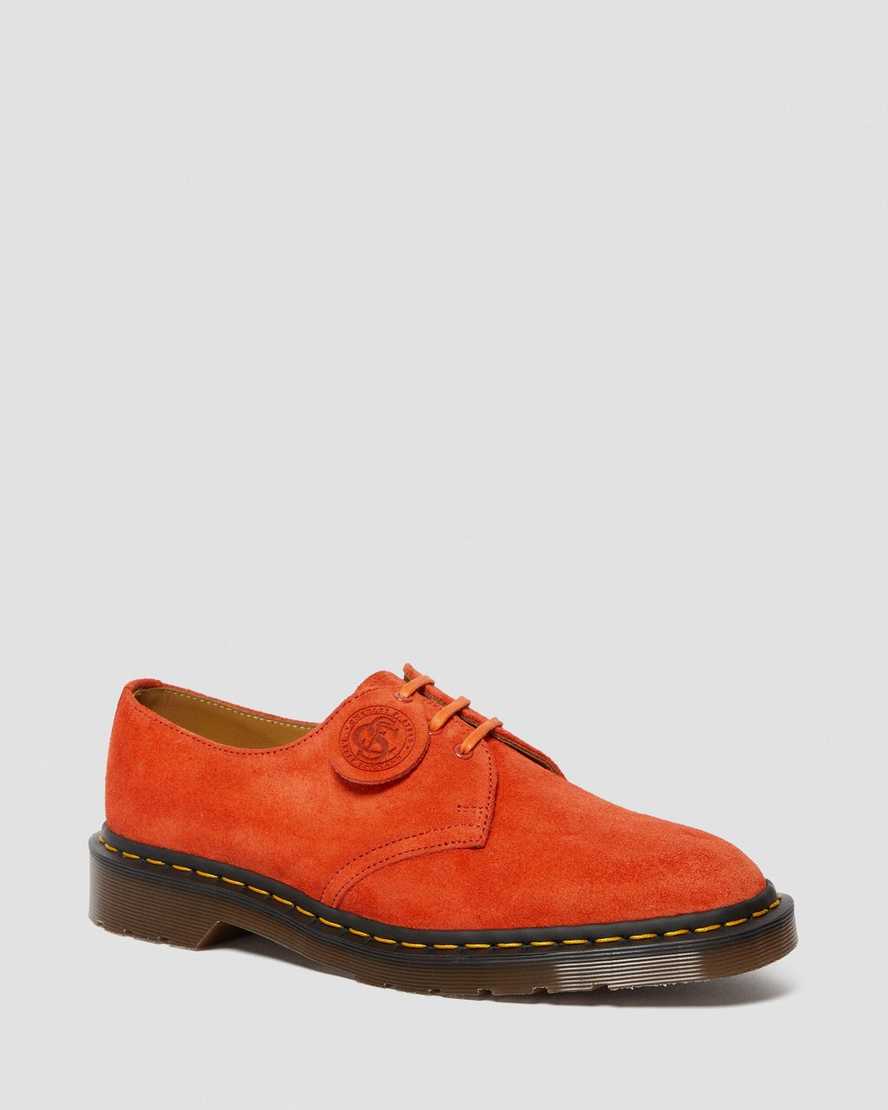 Dr. Martens 1461 Made In England Suede Erkek Bağcıklı Ayakkabı - Ayakkabı Kırmızı |WAXPD4612|